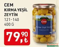 CEM KIRMA YEŞİL ZEYTİN 400 G